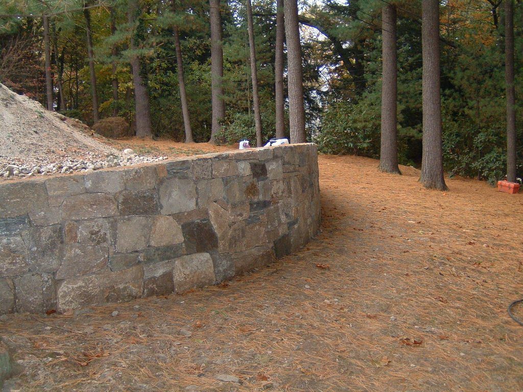 Curved Retaining Stone Wall