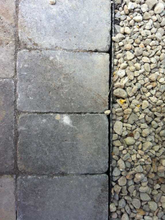 Concrete pavers - paver restraint - gravel