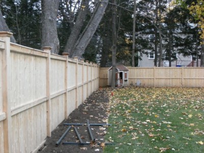 backyard with fence